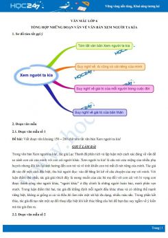 Tổng hợp những đoạn văn về văn bản Xem người ta kìa