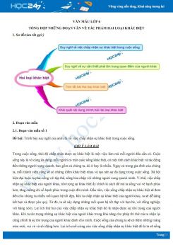 Tổng hợp những đoạn văn về tác phẩm Hai loại khác biệt