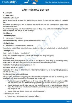 Cấu trúc Had better