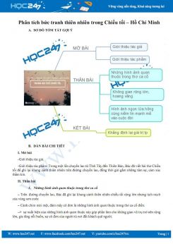 Phân tích bức tranh thiên nhiên trong Chiều tối – Hồ Chí Minh