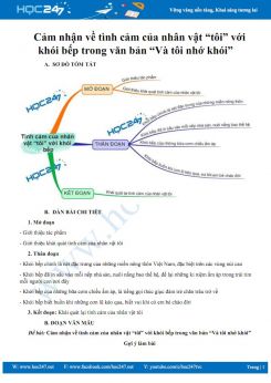 Cảm nhận về tình cảm của nhân vật tôi với khói bếp trong văn bản Và tôi nhớ khói