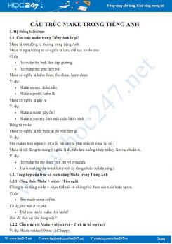 Cấu trúc Make trong Tiếng Anh