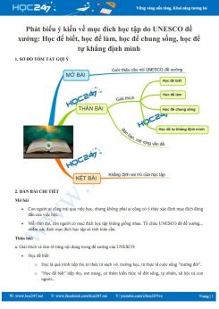 Nghị luận xã hội về câu nói Học đế biết, học để làm, học để chung sống, học để tự khẳng định mình