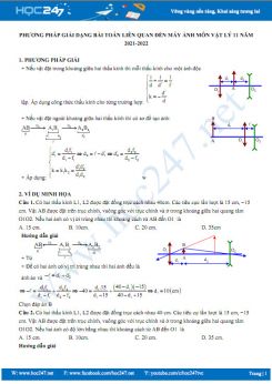 Phương pháp giải dạng bài toán liên quan đến máy ảnh môn Vật Lý 11 năm 2021-2022