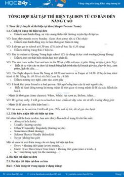 Tổng hợp bài tập thì Hiện tại đơn từ cơ bản đến nâng cao