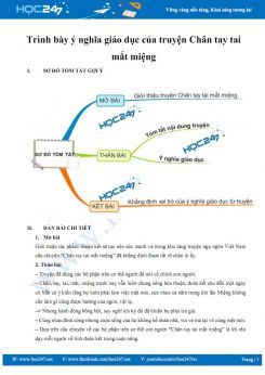 Trình bày ý nghĩa giáo dục của truyện Chân, Tay, Tai, Mắt, Miệng