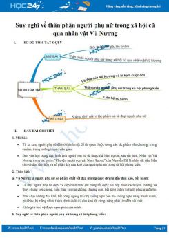 Suy nghĩ về thân phận người phụ nữ trong xã hội cũ qua nhân vật Vũ Nương