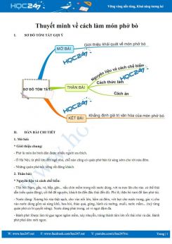 Thuyết minh về cách làm món phở bò