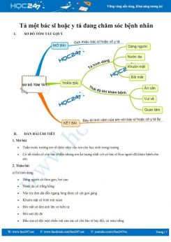 Tả một bác sĩ hoặc y tá đang chăm sóc bệnh nhân