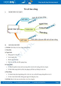 Hãy miêu tả cô lao công mà em biết