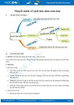 Thuyết minh về cách làm món cơm lam