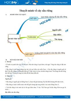 Thuyết minh về cây sầu riêng