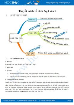 Thuyết minh về SGK Ngữ văn 8