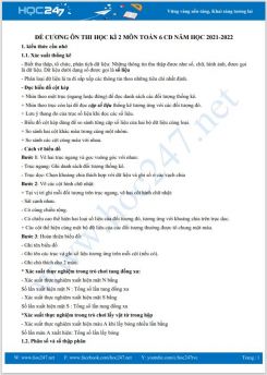 Đề cương ôn tập HK2 môn Toán 6 năm 2021-2022 Cánh Diều