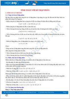 Phương pháp tính toán với số thập phân Toán 6