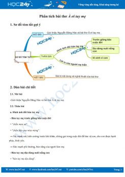 Phân tích bài thơ À ơi tay mẹ - Bình Nguyên