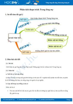 Phân tích đoạn trích Trong lòng mẹ - Nguyên Hồng