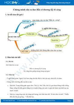 Chứng minh câu ca dao Bầu ơi thương lấy bí cùng