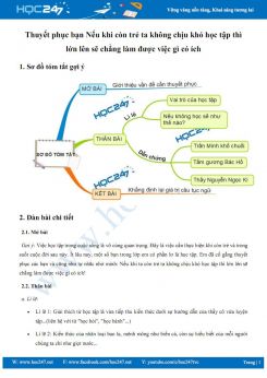 Thuyết phục bạn Nếu khi còn trẻ ta không chịu khó học tập thì lớn lên sẽ chẳng làm được việc gì có ích