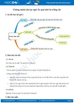 Chứng minh câu tục ngữ Ăn quả nhớ kẻ trồng cây