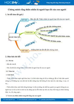 Chứng minh rằng thiên nhiên là người bạn tốt của con người