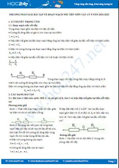 Phương pháp giải bài tập về đoạn mạch nối tiếp môn Vật Lý 9 năm 2021-2022