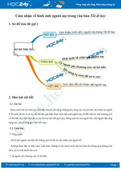 Cảm nhận về hình ảnh người mẹ trong văn bản Tôi đi học của Thanh Tịnh