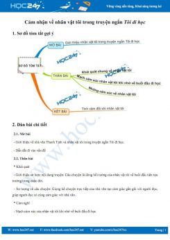 Cảm nhận về nhân vật tôi trong truyện ngắn Tôi đi học của Thanh Tịnh