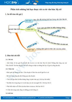 Phân tích những bài học được rút ra từ văn bản Mẹ tôi của Ét-môn-đô đơ A-mi-xi