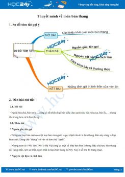 Thuyết minh về món bún thang