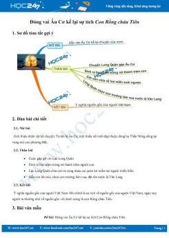 Đóng vai Âu Cơ kể lại sự tích Con Rồng cháu Tiên