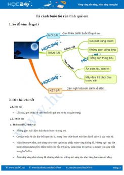 Tả cảnh buổi tối yên tĩnh quê em