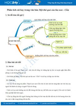 Phân tích cái hay trong văn bản Một thứ quà của lúa non - Cốm của Thạch Lam