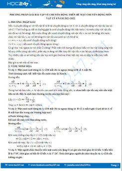 Phương pháp giải bài tập về chuyển động trên bề mặt chuyển động môn Vật Lý 8