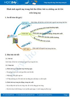 Hình ảnh người mẹ trong bài thơ Khúc hát ru những em bé lớn trên lưng mẹ