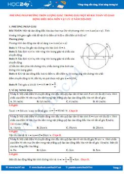 Phương pháp đường tròn lượng giác trong giải một số bài toán về giao động điều hòa môn Vật Lý 12