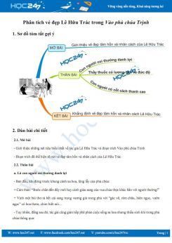Phân tích vẻ đẹp Lê Hữu Trác trong tác phẩm Vào phủ chúa Trịnh