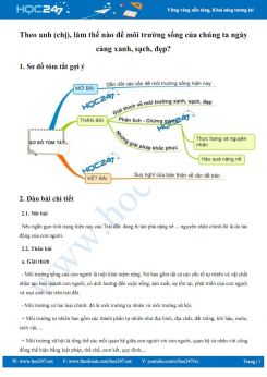 Theo anh (chị), làm thế nào để môi trường sống của chúng ta ngày càng xanh, sạch, đẹp