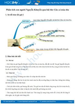 Phân tích con người Nguyễn Khuyến qua bài thơ Câu cá mùa thu