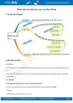 Phân tích văn bản Lao xao của Duy Khán