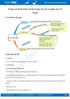 Trong vai bà đỡ Trần, kể lại truyện Con hổ có nghĩa của Vũ Trinh