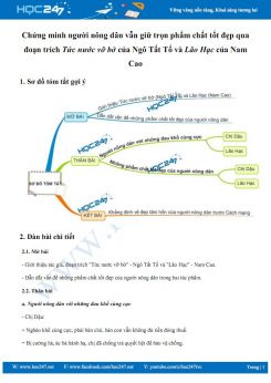 Chứng minh người nông dân vẫn giữ trọn phẩm chất tốt đẹp qua đoạn trích Tức nước vỡ bờ của Ngô Tất Tố và Lão Hạc của Nam Cao