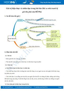 Giá trị hiện thực và nhân đạo trong bài thơ Bài ca nhà tranh bị gió thu phá của Đỗ Phủ