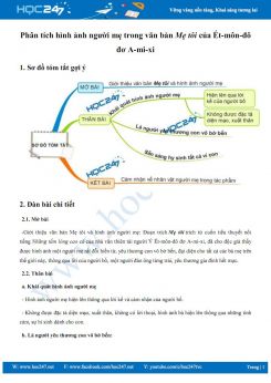 Phân tích hình ảnh người mẹ trong văn bản Mẹ tôi của Ét-môn-đô đơ A-mi-xi