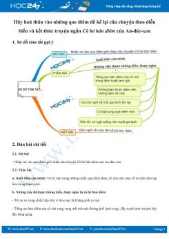 Hãy hoá thân vào những que diêm để kể lại câu chuyện theo diễn biến và kết thúc truyện ngắn Cô bé bán diêm của An-đéc-xen