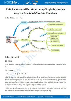 Phân tích hình ảnh thiên nhiên và con người ở phố huyện nghèo trong truyện ngắn Hai đứa trẻ của Thạch Lam