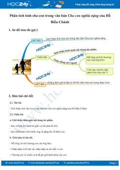 Phân tích tình cha con trong văn bản Cha con nghĩa nặng của Hồ Biểu Chánh