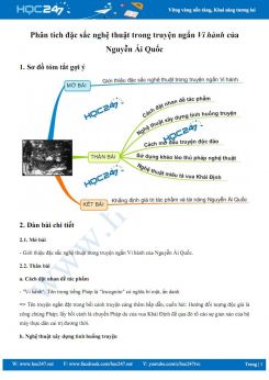 Phân tích đặc sắc nghệ thuật trong truyện ngắn Vi hành của Nguyễn Ái Quốc