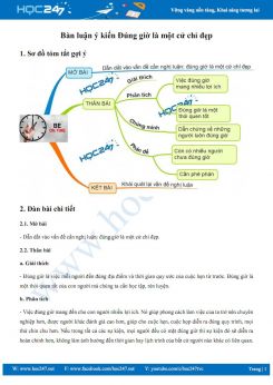 Nghị luận về ý kiến Đúng giờ là một cử chỉ đẹp