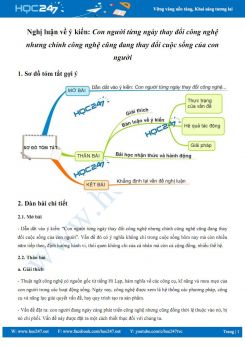 Nghị luận về ý kiến Con người từng ngày thay đổi công nghệ nhưng chính công nghệ cũng đang thay đổi cuộc sống của con người
